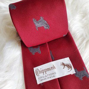 Men's Neck Tie Dog  Theme 'Highland Gray Terrier'